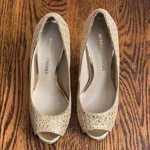 Audrey Brooke peep toe heels